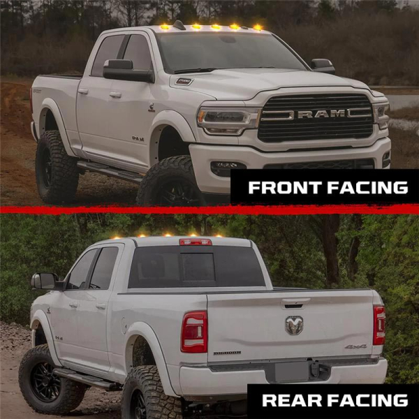 Recon 264346BKHPWH Smoked Lens 2-Way Facing White LED Cab Lights | XDP