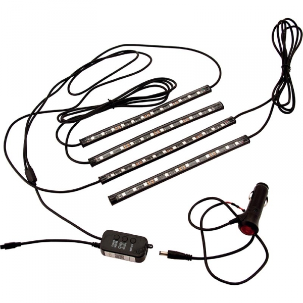 Image 1 for Recon 264705RGB 4-Piece RBG LED Interior Footwell Underseat Lighting