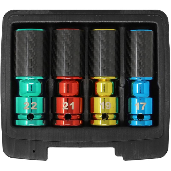 Image 1 for CTA Tool Metric Lug Socket Set with Carbon Fiber Sleeves 4250 (4-Piece)