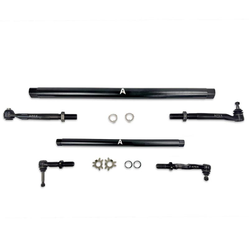 Apex Chassis Steel Pro Lock Steering Kit (Black) KIT370-STL | XDP