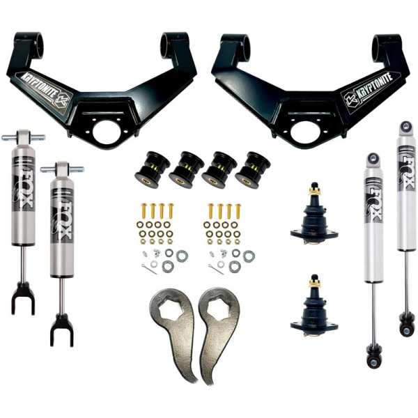 Image 1 for Kryptonite Stage 4 Leveling Kit With Fox 2.5 HTO Shocks KR11STAGE4FOX
