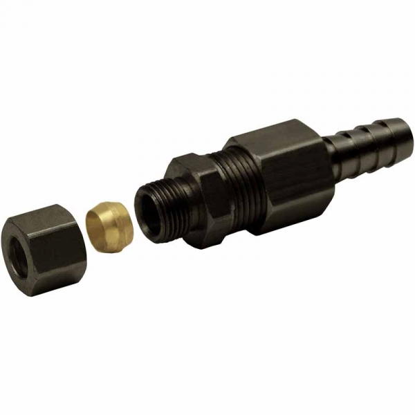 Image 1 for Derale 13031 5/16" Trans Line To 3/8" Hose Barb Compression Fitting