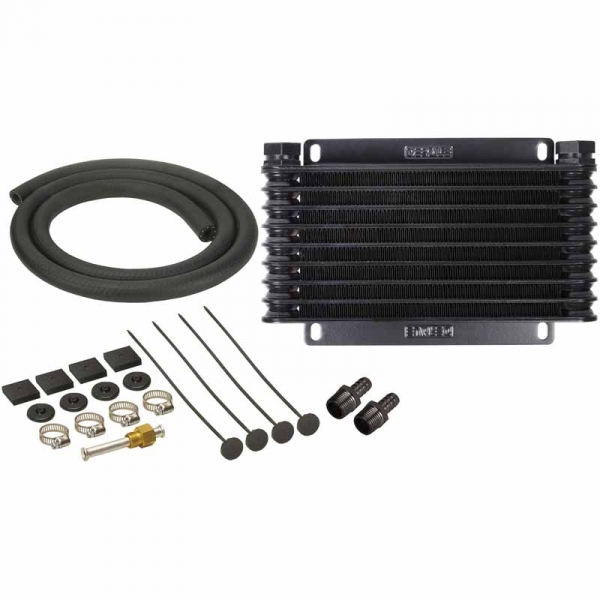 Derale 13612 9-Row Series 9000 Plate & Fin Transmission Cooler Kit