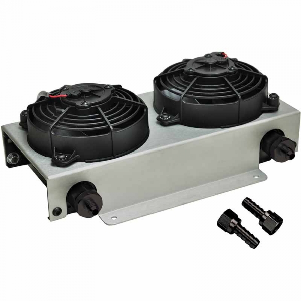 Derale 13740 19-Row Hyper-Cool Dual Cool Remote Cooler (-6AN