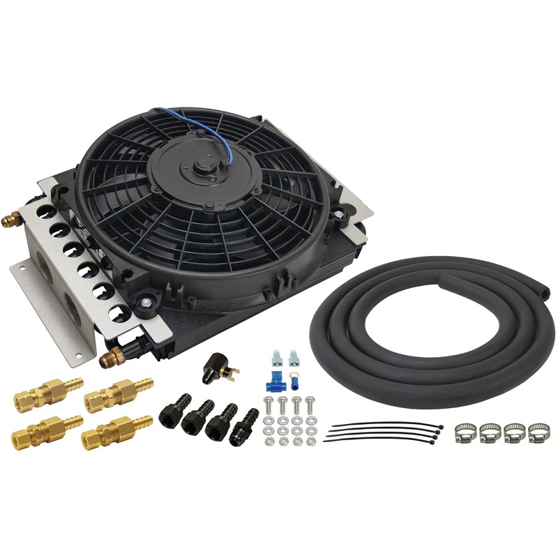Derale 13900 15-Pass Electra-Cool Remote Transmission Cooler (-6AN