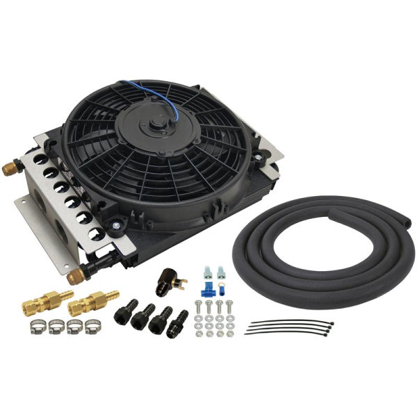 Image 1 for Derale 15900 16-Pass Electra-Cool Remote Transmission Cooler (-8AN)