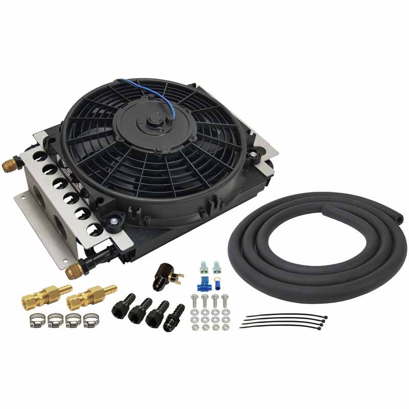 Derale 15900 16-Pass Electra-Cool Remote Transmission Cooler (-8AN