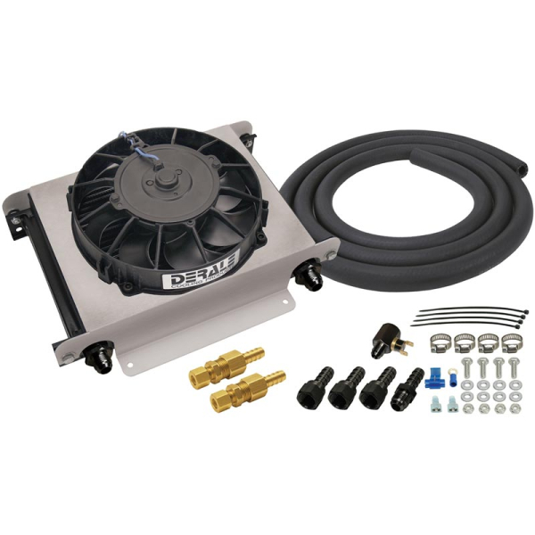 Derale 15960 25-Row Hyper-Cool Remote Transmission Cooler Kit
