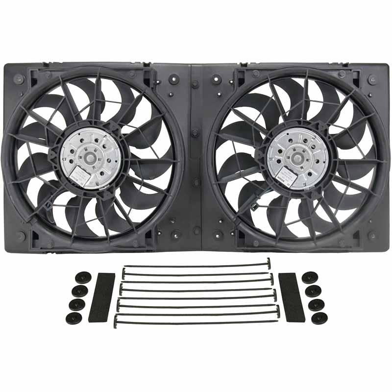 Derale 16928 HighOutput Dual 12" Electric Fan With Plastic Shroud XDP