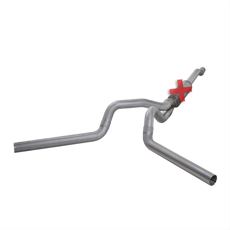 Diamond Eye K4340A RP 4 Aluminized Cat Back Exhaust System No Muffler XDP