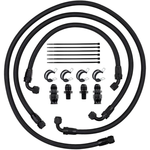 Image 1 for Full Send Diesel FSD-10-BE Braided Transmission Cooler Line Kit