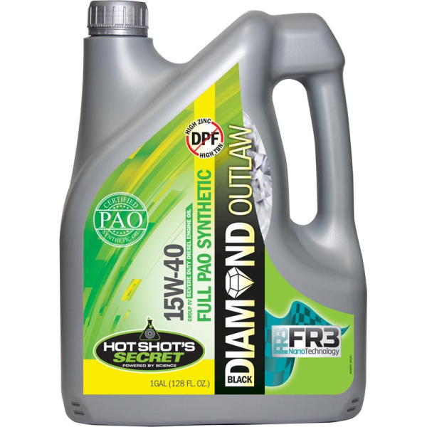 Image 1 for Hot Shot's Secret Black Diamond Outlaw 15W-40 Full Synthetic CK-4 Engine Oil