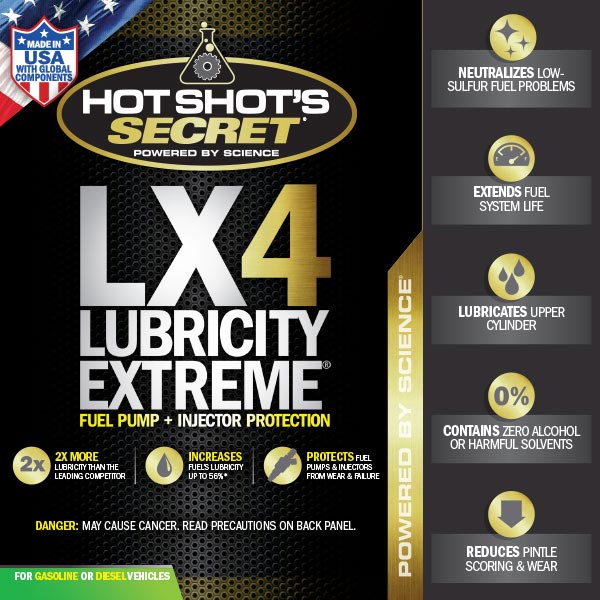 Hot Shot's Secret LX416ZSP LX4 Lubricity Extreme Fuel Additive | XDP