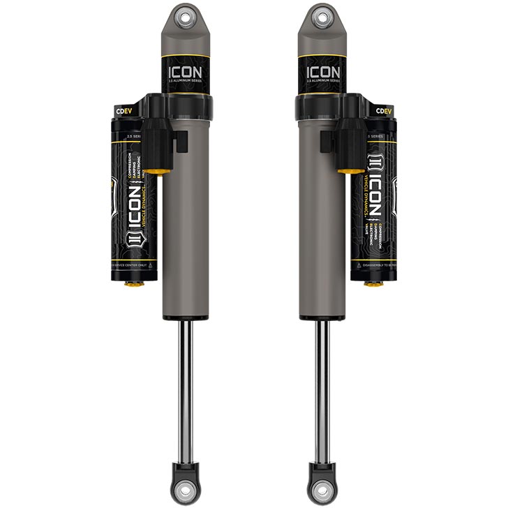 ICON, 3-6 Lift, Rear 2.5 VS PB/CDEV Shocks, Pair, Compatible with 2017-Up Ford F250/F350 SD 4WD, 37701EP