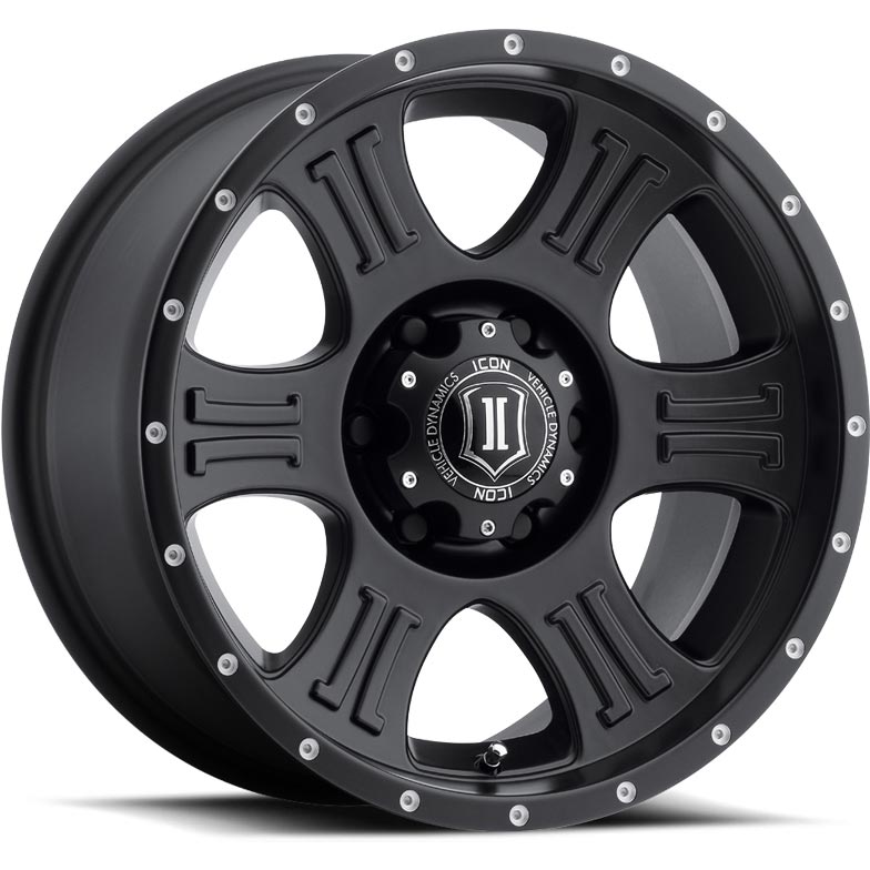 ICON Alloys Shield, Satin Black, 20 x 9/8 x 180, 12mm Offset, 5.5" BS, 1020908955SB