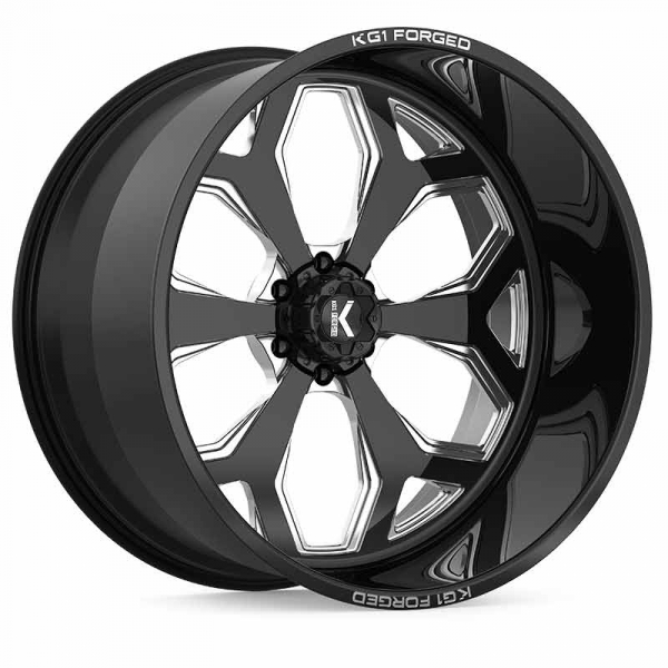 ルック　kg121 KG1 Forged KNOX KF008 Black/Milled 20x12 Wheel - KF008201288GM | XDP