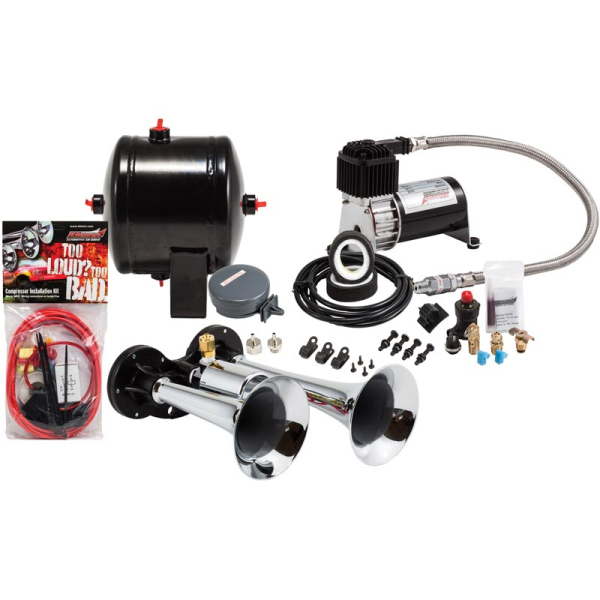 Image 1 for Kleinn HK1 Chrome Dual Air Horn Kit