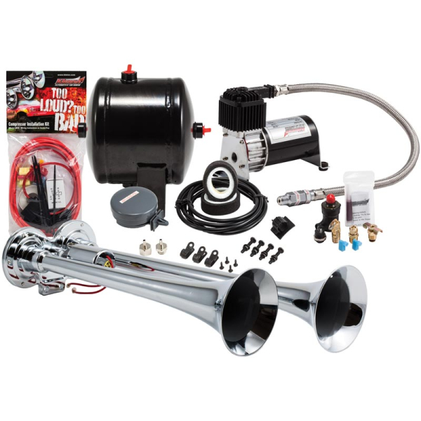 Image 1 for Kleinn HK2 Chrome Dual Truck Horn Kit