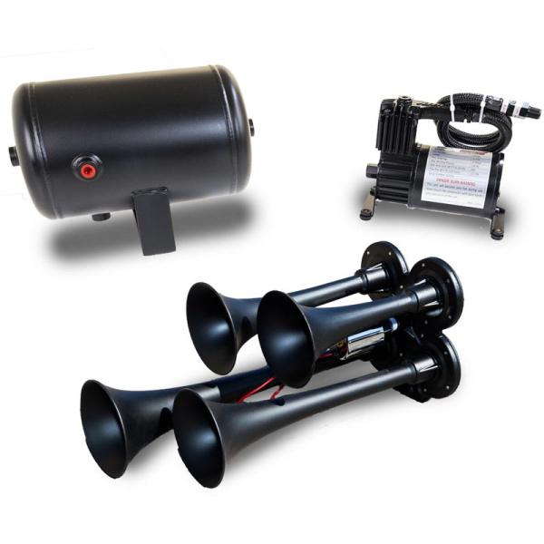 Image 1 for Kleinn HK4-1 Black Quad Air Horn Kit