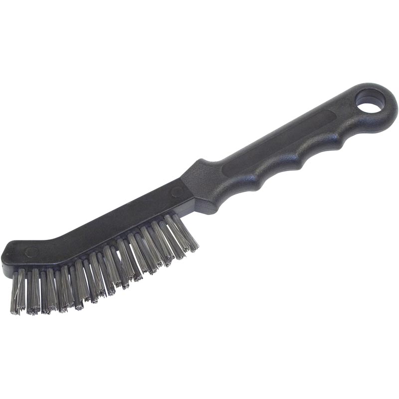 Lisle 13410 Spazzola Per Pinza Freno A Disco - Setola In Acciaio, Impugnatura Ergonomica, Ideale Per Rimuovere Ruggine E Detriti