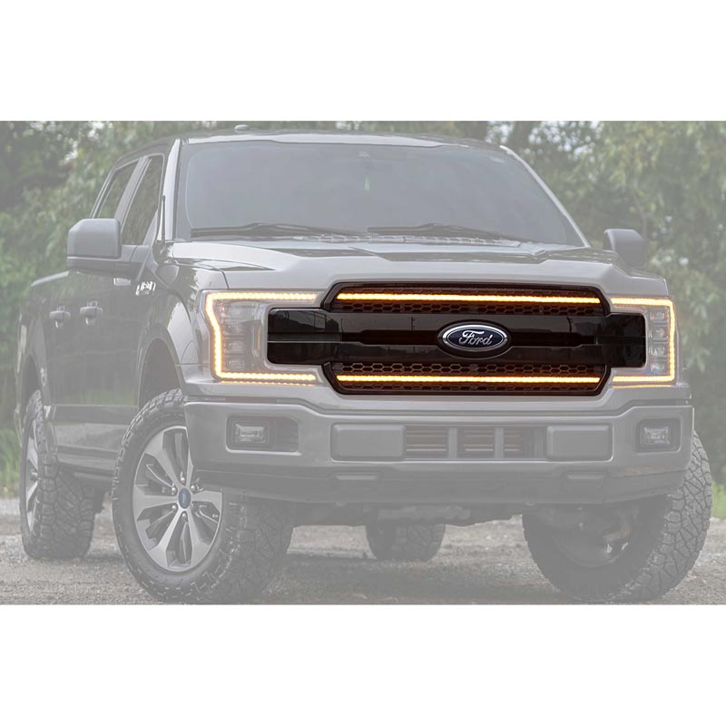 Morimoto XBG16 Black XBG LED Grille With Amber Daytime Running Lights XDP