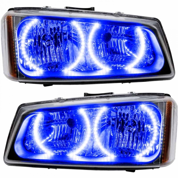 Image 1 for Oracle 7197-002 Chrome Headlights With Blue LED Halo