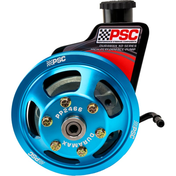 PSC High Performance Power Steering Pump & Pulley Kit (Teal Blue