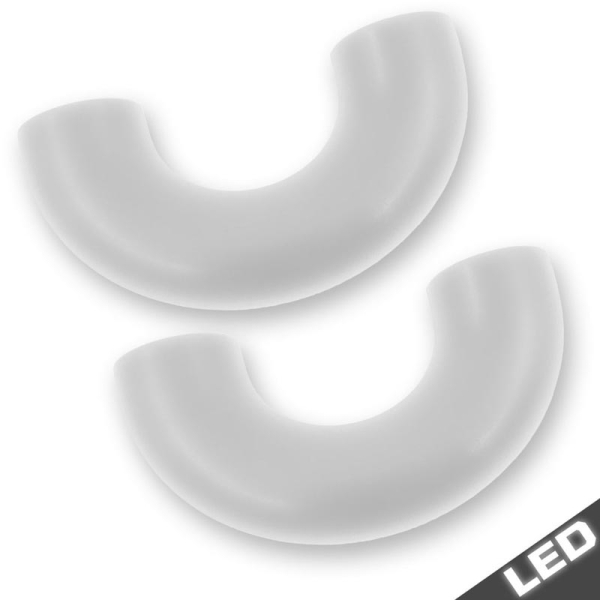 Image 1 for Recon Silicone Tow Hook Cover Set With LED Running Lights - White 264004F150LEDWH