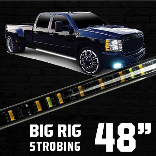 Image 1 for Recon 26413XS 48" Big Rig Amber/White Strobing Light Kit LED