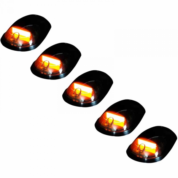 Image 1 for Recon 264146BKHP Smoked Lens Amber OLED Bar-Style Cab Lights
