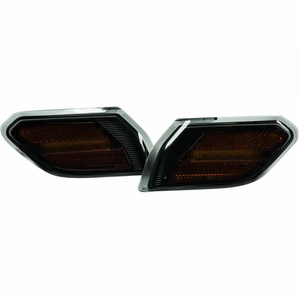 Image 1 for Recon 264149BK Smoked Front Amber LED Fender Lights