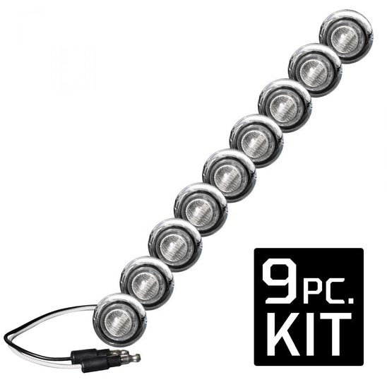 Recon 264227WHCL Chrome Front Lower Air Dam White LED Light Kit XDP