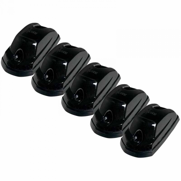 Image 1 for Recon 264342BK Smoked Lens Amber LED Cab Lights with Install Kit