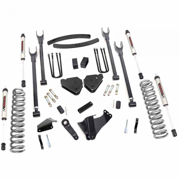 Image 1 for Rough Country 58070 6" 4-Link Lift Kit With V2 Monotube Shocks