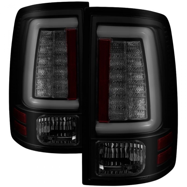 Image 1 for Spyder 5084064 Black Smoked LED Light Bar Tail Lights