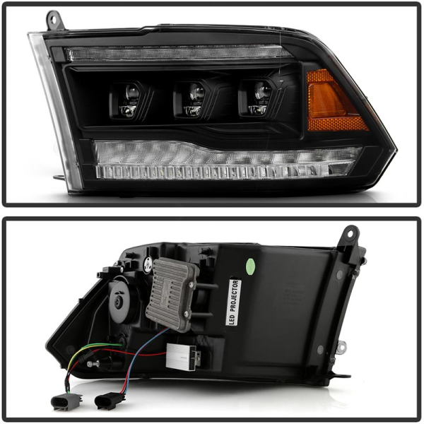 Spyder Apex Series Black LED Projector Headlights 5088666 | XDP