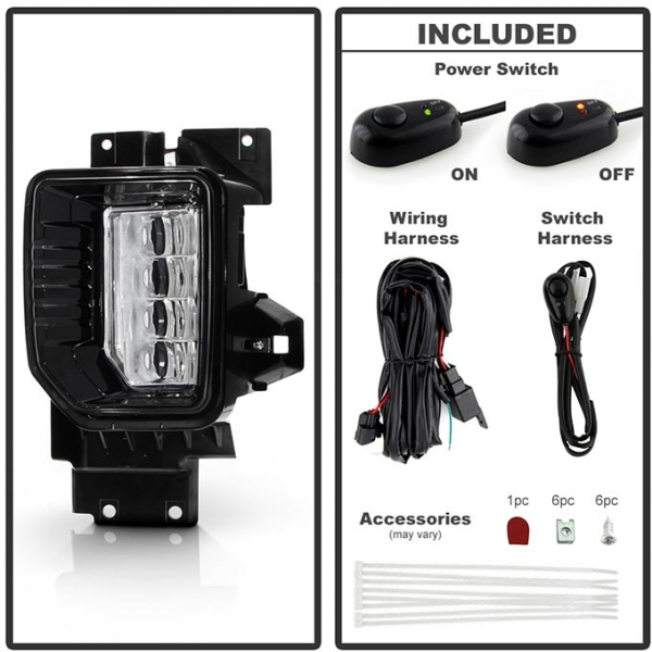 Spyder 9051173 OEM Style LED Fog Lights With Switch | XDP