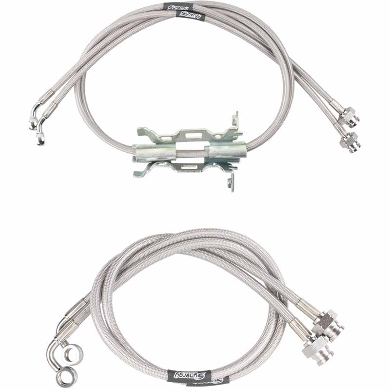 Synergy 886602 Stainless Steel Braided Brake Line Kit (Front & Rear) XDP
