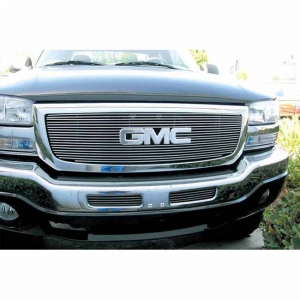 Chrome Billet Grille For 2003-2007 GMC Sierra - 3 Piece Aluminum Replacement Grille Inserts