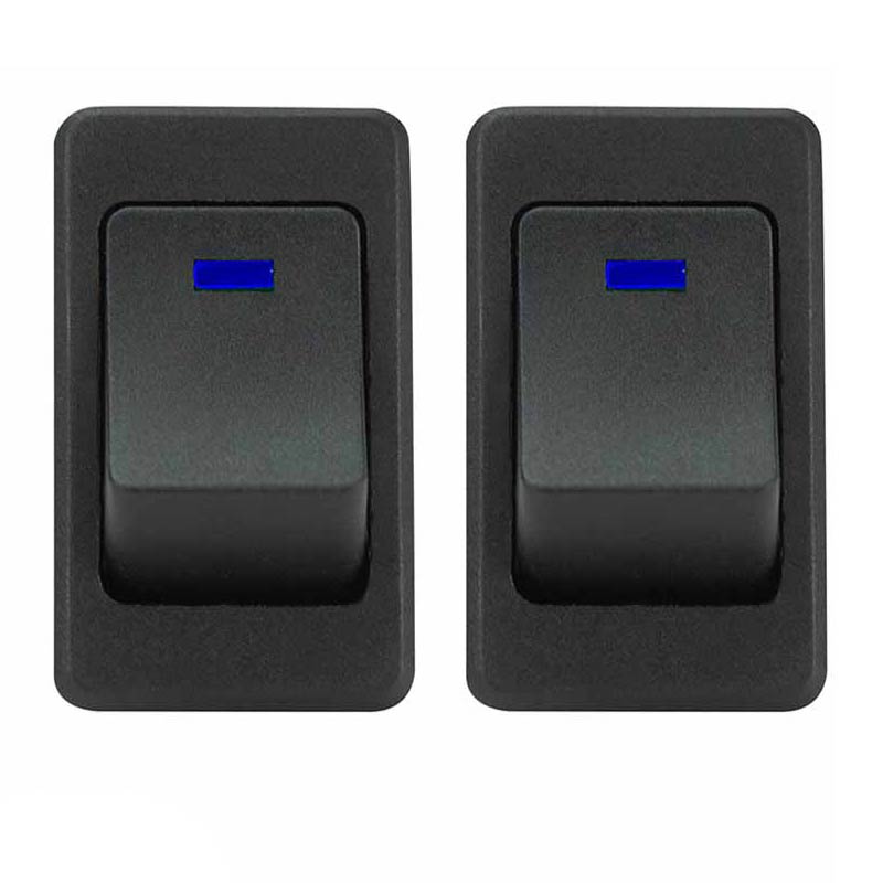 FULARR 3Pcs Car Toggle Switch, Blue Waterproof Cover Blue LED Indicator, ON-Off 2 Position 3 Pin SPST Auto Rocker Switch, For Car Auto Truck Boat (20A