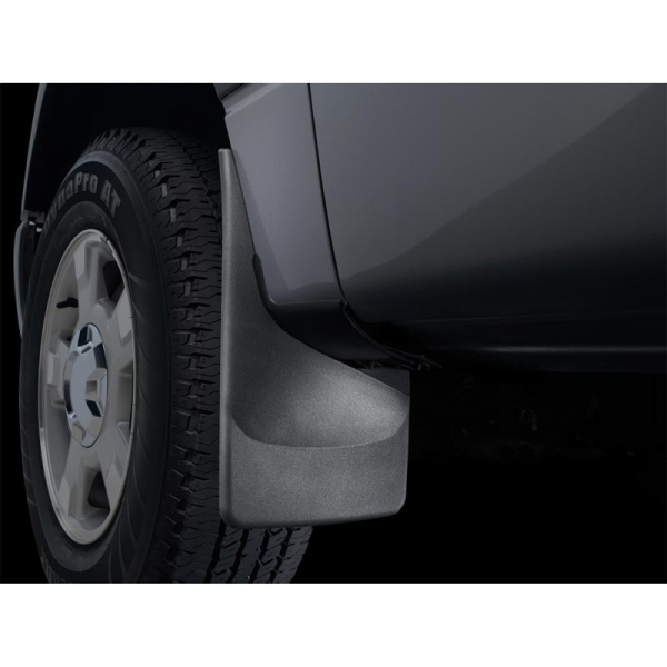 WeatherTech No Drill MudFlaps Rear Set Black (14+ GMC Sierra) 120036 - Beefcake