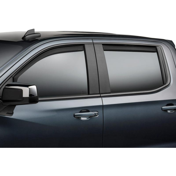 Image 1 for WeatherTech Matte Black Side Window Deflector Set (Front & Rear) 82930IMB