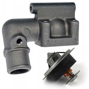 Upper & Lower Engine Coolant Thermostat Seal (2PC) - Fits Peterbilt 200, Dodge Ram 2500/3500, Ford F600-F800 & More (Replaces OEM 4761291)